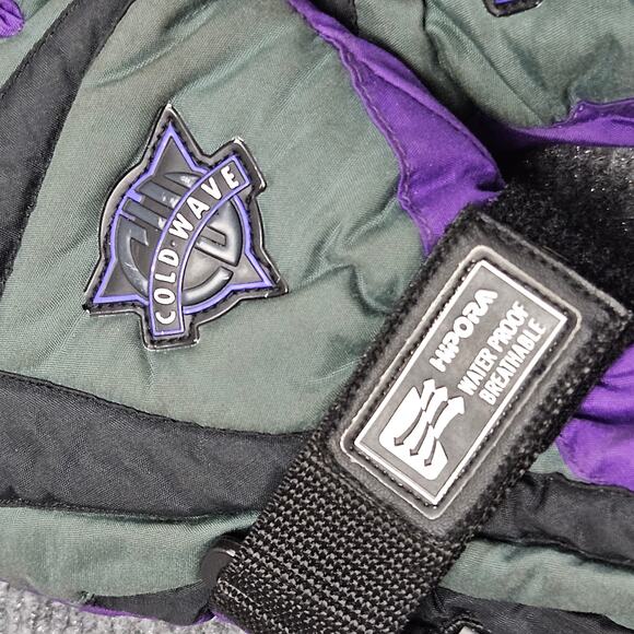 Coldwave Hipora Thermolite Ski Gloves Sz XL Purple Black Waterproof Outdoor Vtg - Picture 3 of 6